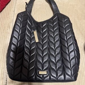 Vince Camuto Black Quilted Tote